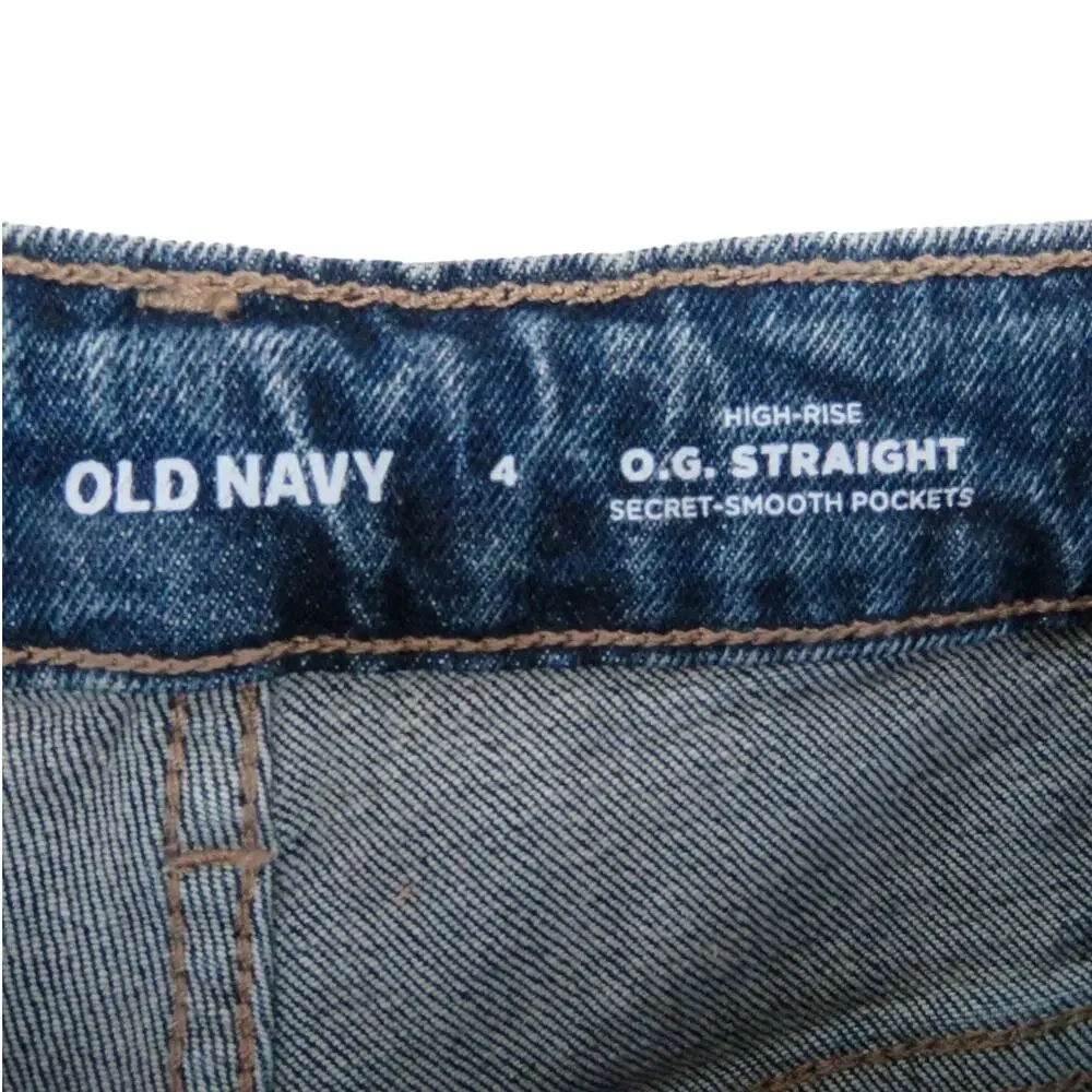 Old Navy High-Rise O.G. Straight Secret-Smooth Pockets Utility Jeans Size 4